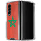 Morocco Flag Distressed Galaxy Z Fold4 5G Clear Case